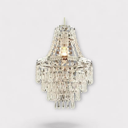 Abat Jour En Perle Effet Crystal 2 Transparent / Argent