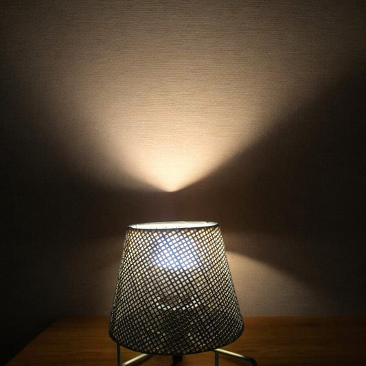 Abat Jour en Rotin Lampe de Chevet Beige