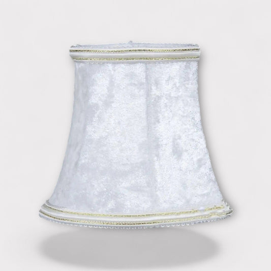 Abat Jour Lampe de Chevet Velour 1 Blanc