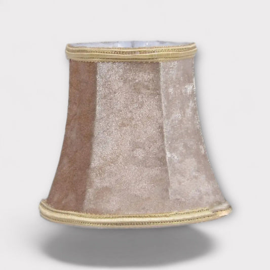 Abat Jour Lampe de Chevet Velour 3 Beige Doré