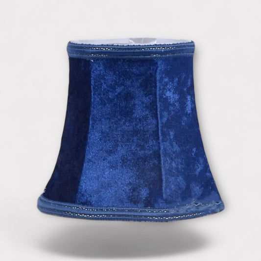 Abat Jour Lampe de Chevet Velour 7 Bleu