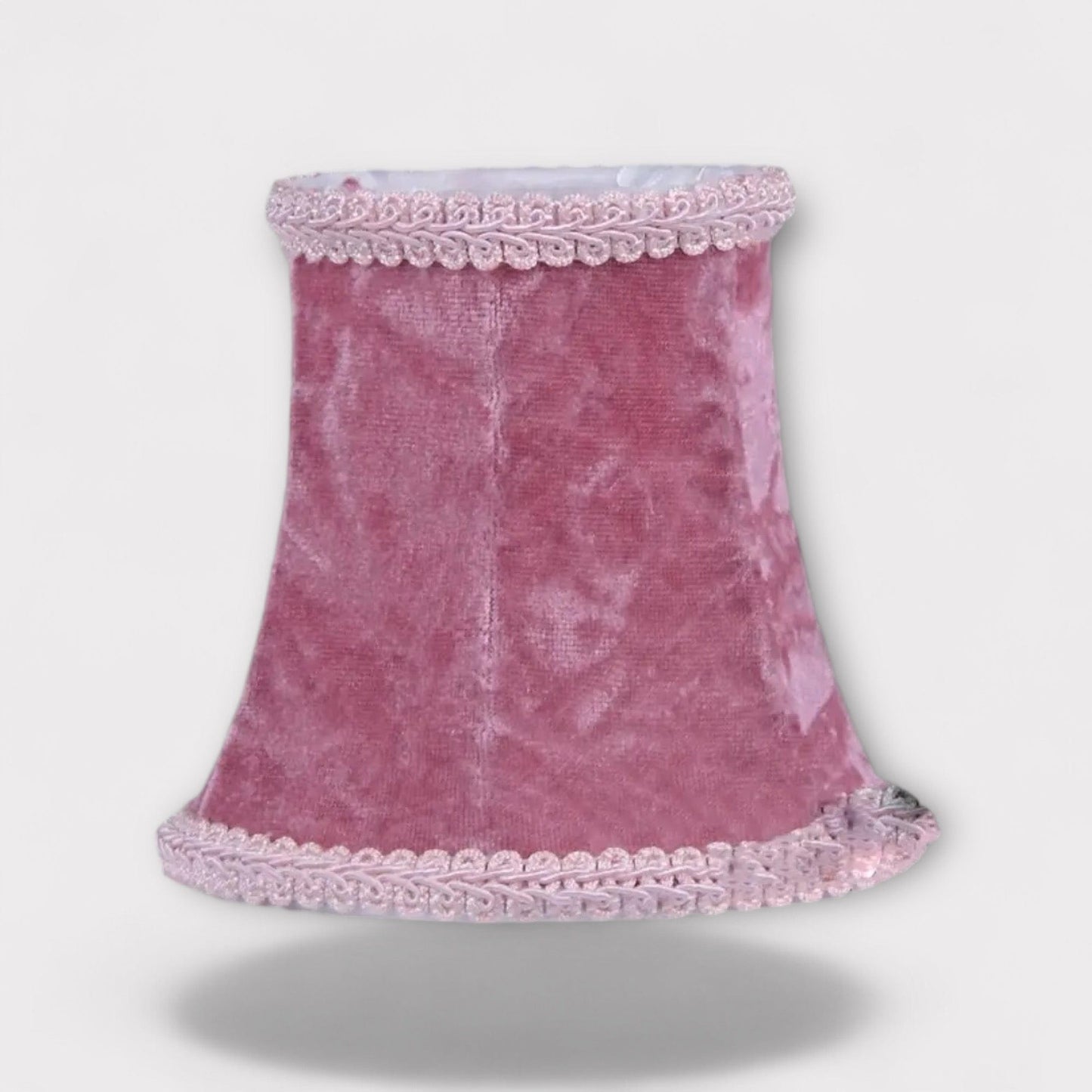 Abat Jour Lampe de Chevet Velour 8 Rose