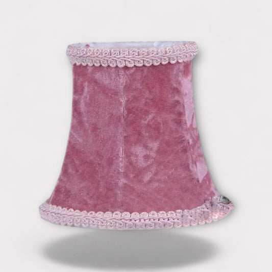 Abat Jour Lampe de Chevet Velour 8 Rose