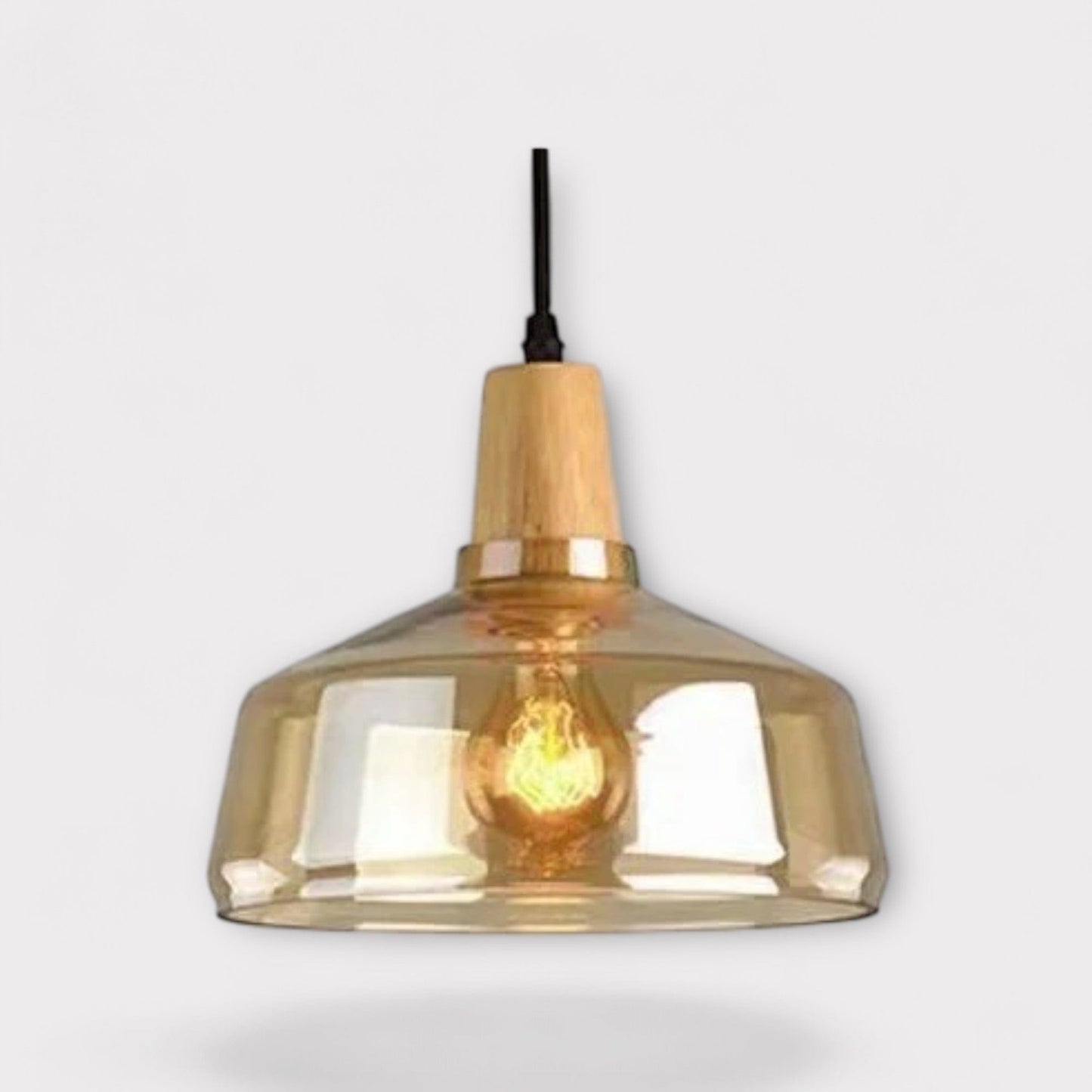 Abat Jour Verre Amber Suspension Amber