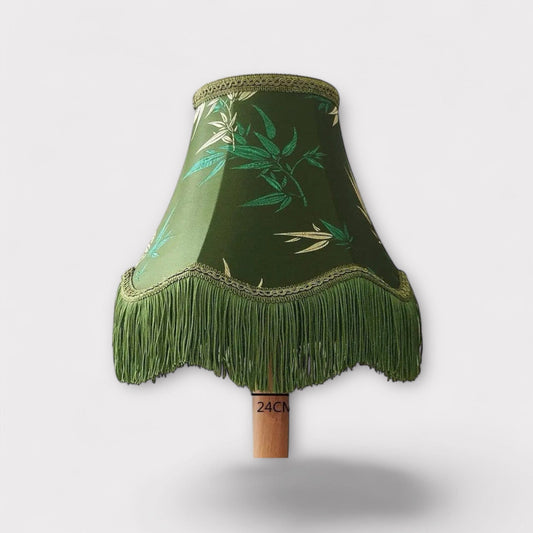 Abat Jour Vintage Lampe de Chevet 15 Vert à motif