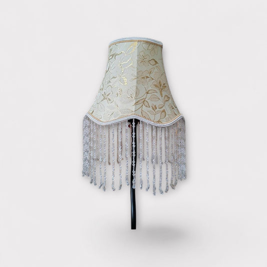 Abat Jour Vintage Lampe de Chevet 8 Beige à fleur